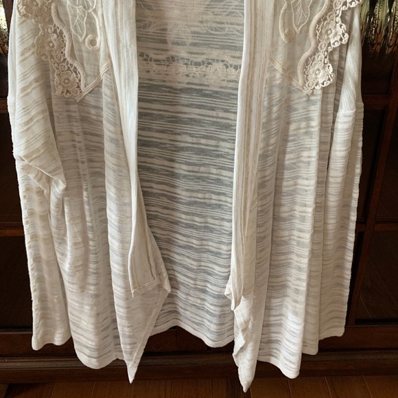 Blu Pepper Crochet Waterfall Cardigan - sz S - Picture 9 of 10